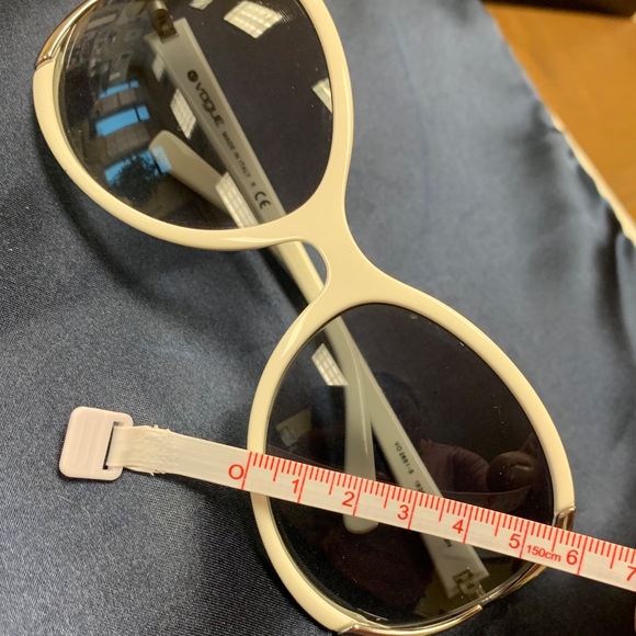 VOGUE white-framed, Silver Hardware Sunglasses main image 7